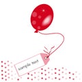 Red message ballon vector background