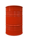 Red Metal barrel isolated