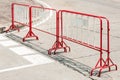 Red metal barrier Royalty Free Stock Photo