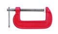 Red metal clamp Royalty Free Stock Photo