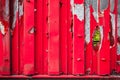 Red Metal Container Wall With Destroyed Paint Royalty Free Stock Photo