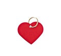 Red metal heart-shaped tag