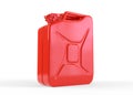 Red metal jerrycan isolated on a white background Royalty Free Stock Photo