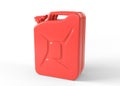 Red metal jerrycan isolated on a white background Royalty Free Stock Photo