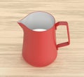 Red metal milk pitcher Royalty Free Stock Photo