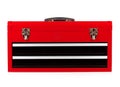 Red metal toolbox Royalty Free Stock Photo