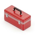 Red Metal Toolbox with Secure Latches and Handle Royalty Free Stock Photo