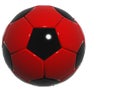 Red metalic soccer ball