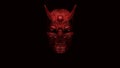 Red Metallic Ornate Hannya Mask Japanese Devil Evil Witch Halloween Demon Face