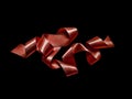 Red metallic ribbon abstraction Royalty Free Stock Photo