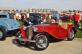 Red MG  T-Series Sports Car With Wire Wheels Royalty Free Stock Photo