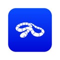 Red milk snake icon blue vector