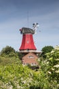 The Red Mill in Greetsiel, East Frisia, Germany Royalty Free Stock Photo