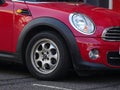 Red Mini Car Lights And Wheel Royalty Free Stock Photo