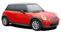 Red mini cooper. Royalty Free Stock Photo