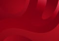 Red Minimalist Background with Waves. Vector Ruby Pattern