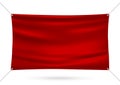 Red mock up vinyl banner vector illustration Royalty Free Stock Photo