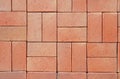 Red Modern Ceramic Clinker Pavers. Royalty Free Stock Photo