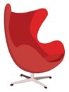 Red modern chair, icon Royalty Free Stock Photo