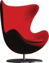 Red modern ergonomic chair