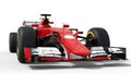 Red modern formula racing car