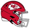 The red modern helmet of the Kansas City Chiefs American football team Royalty Free Stock Photo