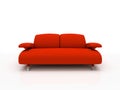 Red modern sofa