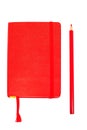 Red moleskine Royalty Free Stock Photo