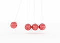 Red momentum balls Royalty Free Stock Photo