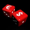 Red money dice Royalty Free Stock Photo