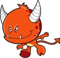 Red Monster Devil Vector Royalty Free Stock Photo