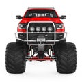 Red Monster Truck Isolated Royalty Free Stock Photo