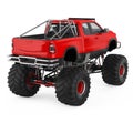 Red Monster Truck Isolated Royalty Free Stock Photo