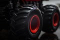 Red Monster Truck Tires Royalty Free Stock Photo