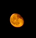 Red moon against the dark sky