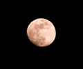 Red moon on a black background at night Royalty Free Stock Photo