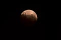 Red moon lunar eclipse Royalty Free Stock Photo