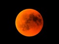 Red moon during lunar eclipse Royalty Free Stock Photo