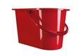 Red mop bucket place for text Royalty Free Stock Photo