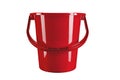 Red mop bucket on white background Royalty Free Stock Photo