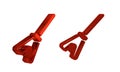 Red Mop icon isolated on transparent background. Cleaning service concept. Royalty Free Stock Photo