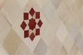 Red moroccan zellige on white tiles Royalty Free Stock Photo