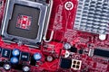 Red motherboard Royalty Free Stock Photo