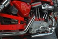 Red motorbike details