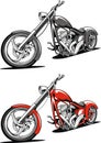 Red motorbike isolated on the white background Royalty Free Stock Photo