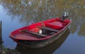 Red motorboat Royalty Free Stock Photo