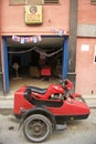 Red Motorcycle Sidecar Havana Cuba Royalty Free Stock Photo