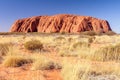 Red Mountain Uluru and dry bush