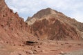 Red mountains along the Karakorum Highway Royalty Free Stock Photo