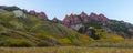 Red Mountains near Maroon Bells Sunrise Aspen Colorado Royalty Free Stock Photo